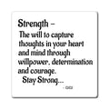 Strength Quote Magnet — "Stay Strong" Inspirational Fridge Magnet