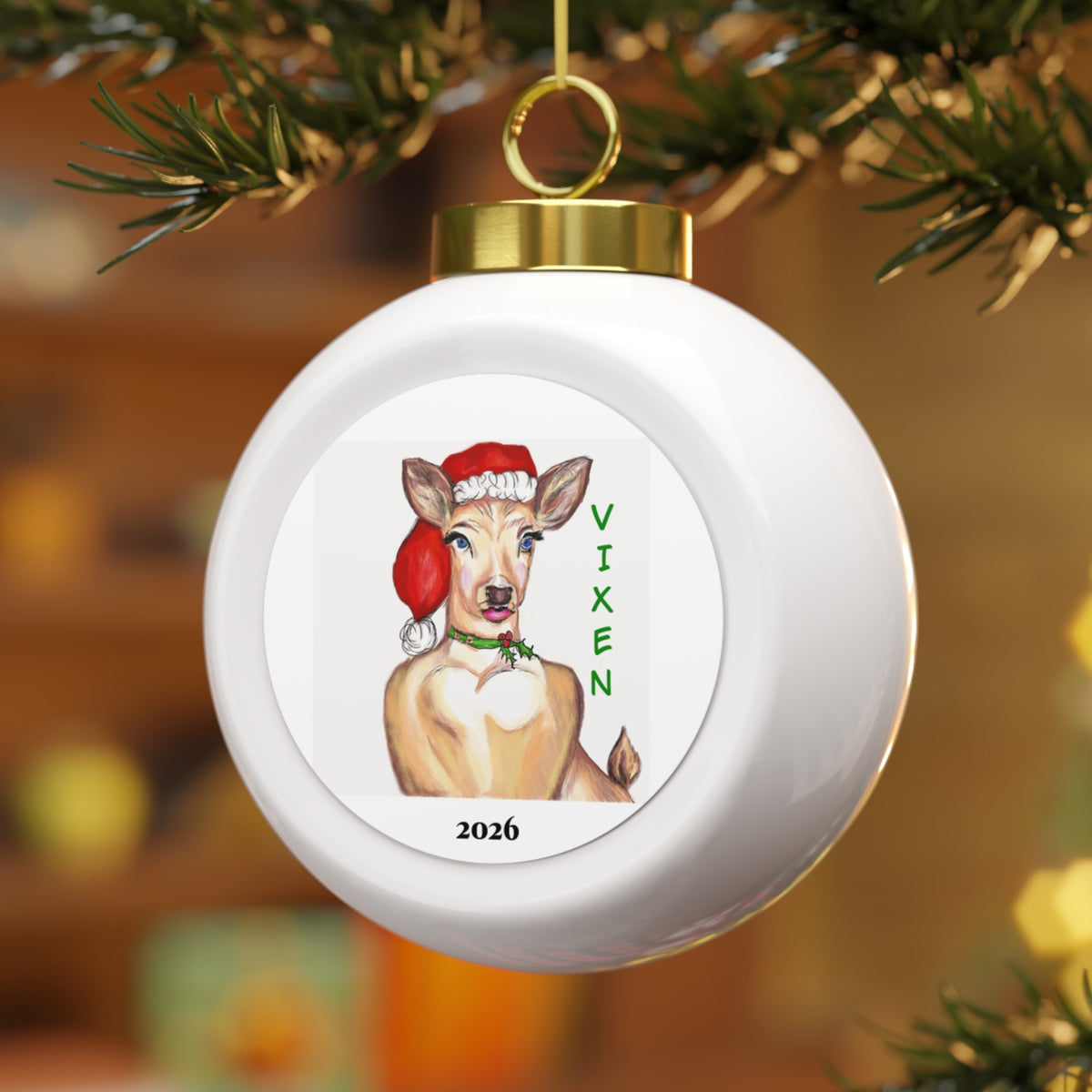 "Vixen" 2026 Christmas Ball Ornament by GIGI