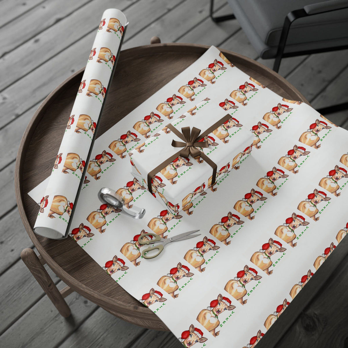 Christmas "Vixen" Wrapping Paper Designed by GIGI — Cute Vixen Holiday Gift Wrap