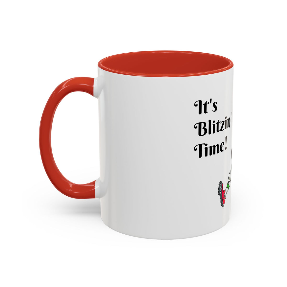 It's Blitzin' Time! Reindeer Football Accent Coffee Mug, designed by GIGI