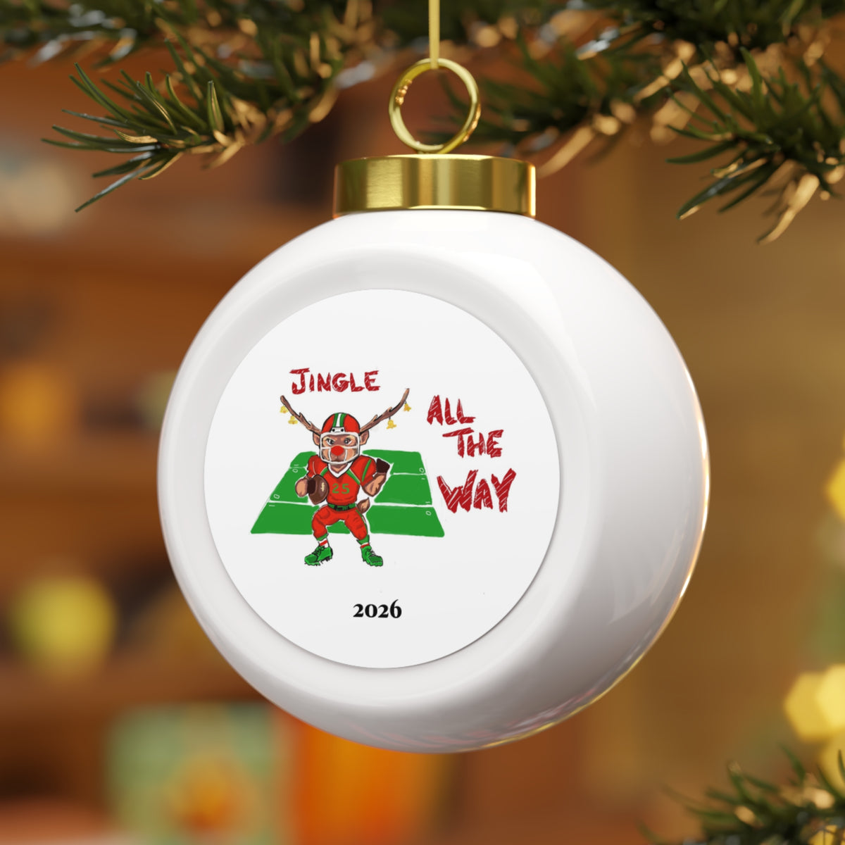 Jingle All the Way Christmas Ball Ornament 2026 by GIGI