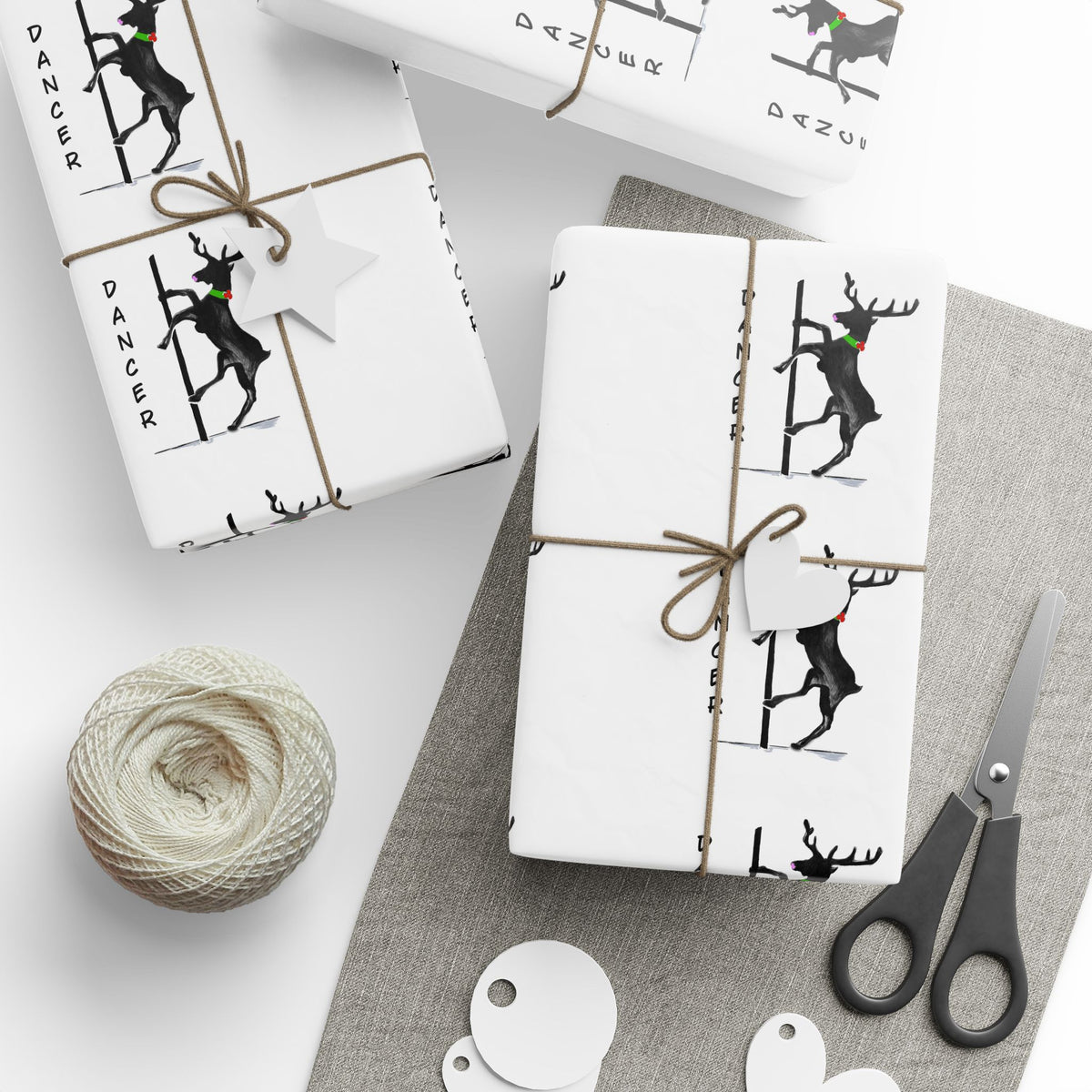 Black and White "Dancer" Wrapping Paper - Designed by GIGI