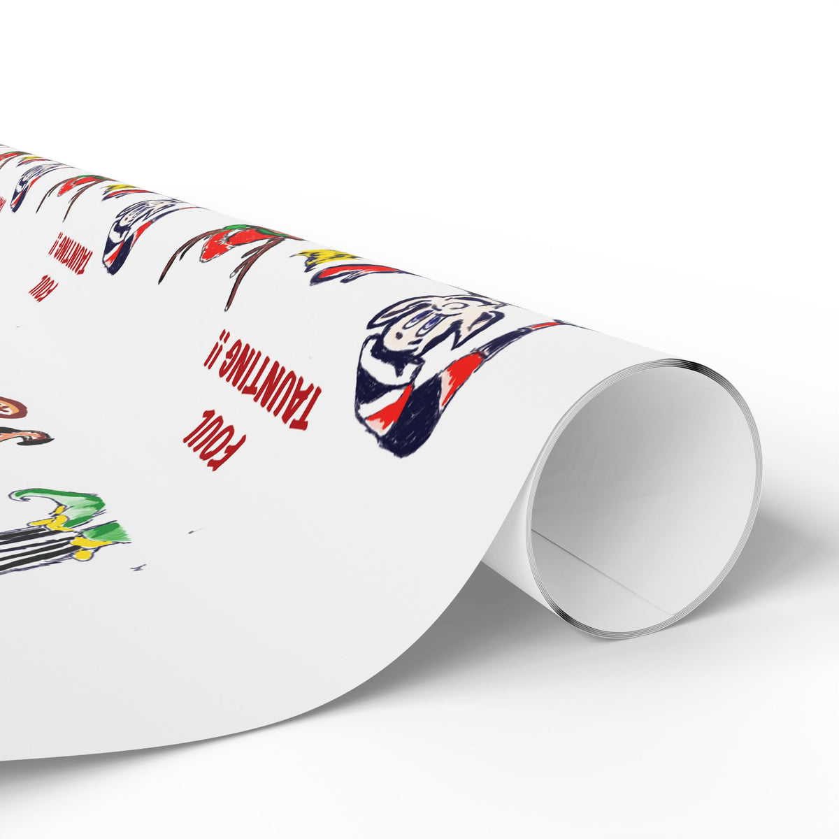 Wrapping Paper Roll — Funny Football Reindeer Games Pattern (Includes “Foul Taunting!!?” Text) by GIGI