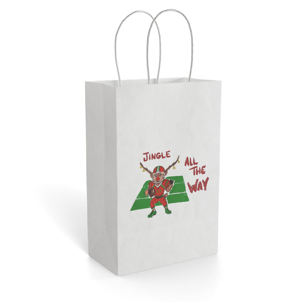 Jingle All the Way Football Gift Bag — Holiday Sports Gift Bag Exclusively by GIGI