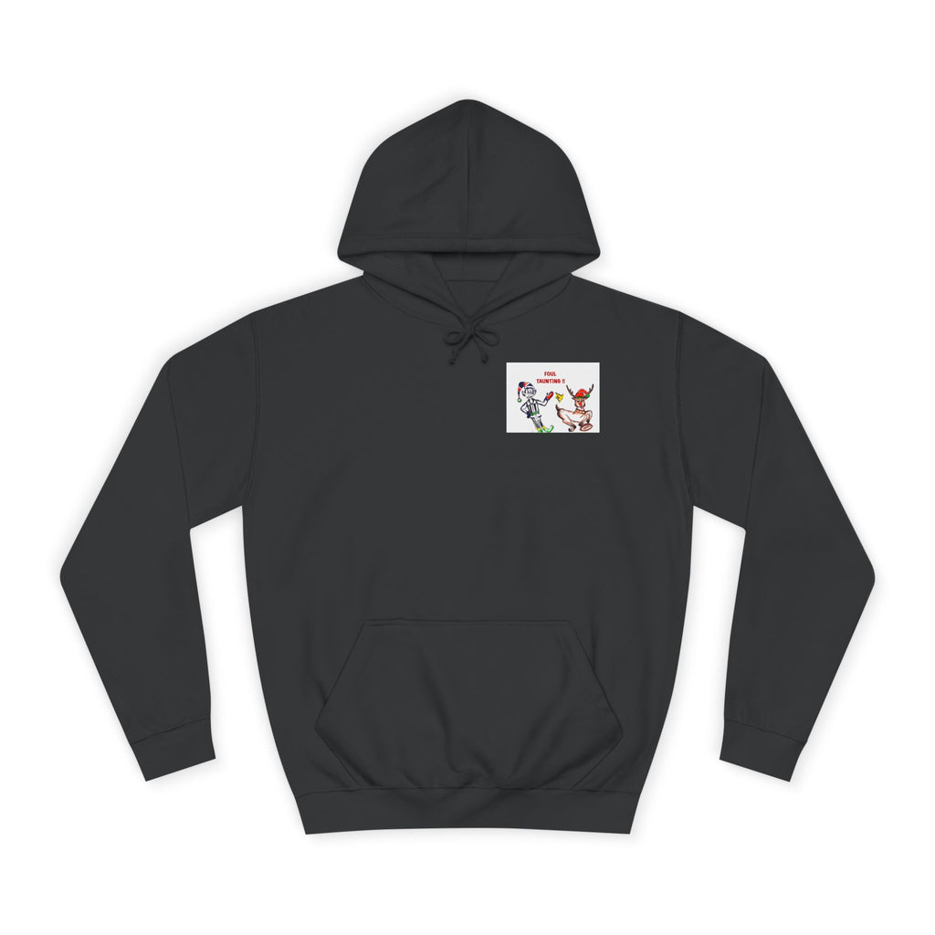 Holiday Hoodie — 'Foul! Taunting' Referee vs Reindeer Graphic Hoodie, exclusively designed by GIGI