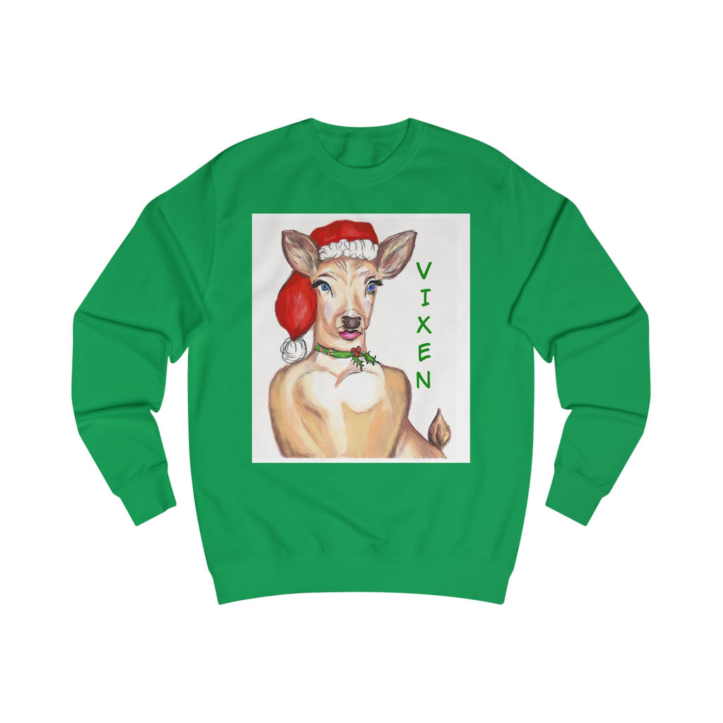 "Vixen" Deer Christmas Sweatshirt - Exclusively Designed by GIGI