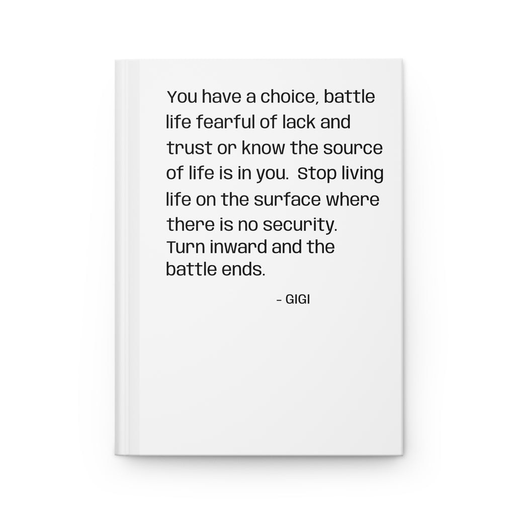 Inspirational Quote Hardcover Journal — “You have a choice…” Motivational Matte Notebook