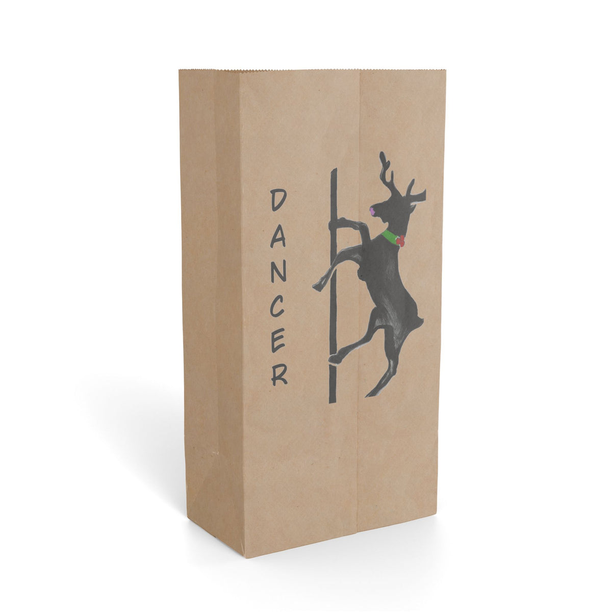 Pole "Dancer" Reindeer Christmas Paper Gift Bag - Designed by GIGI