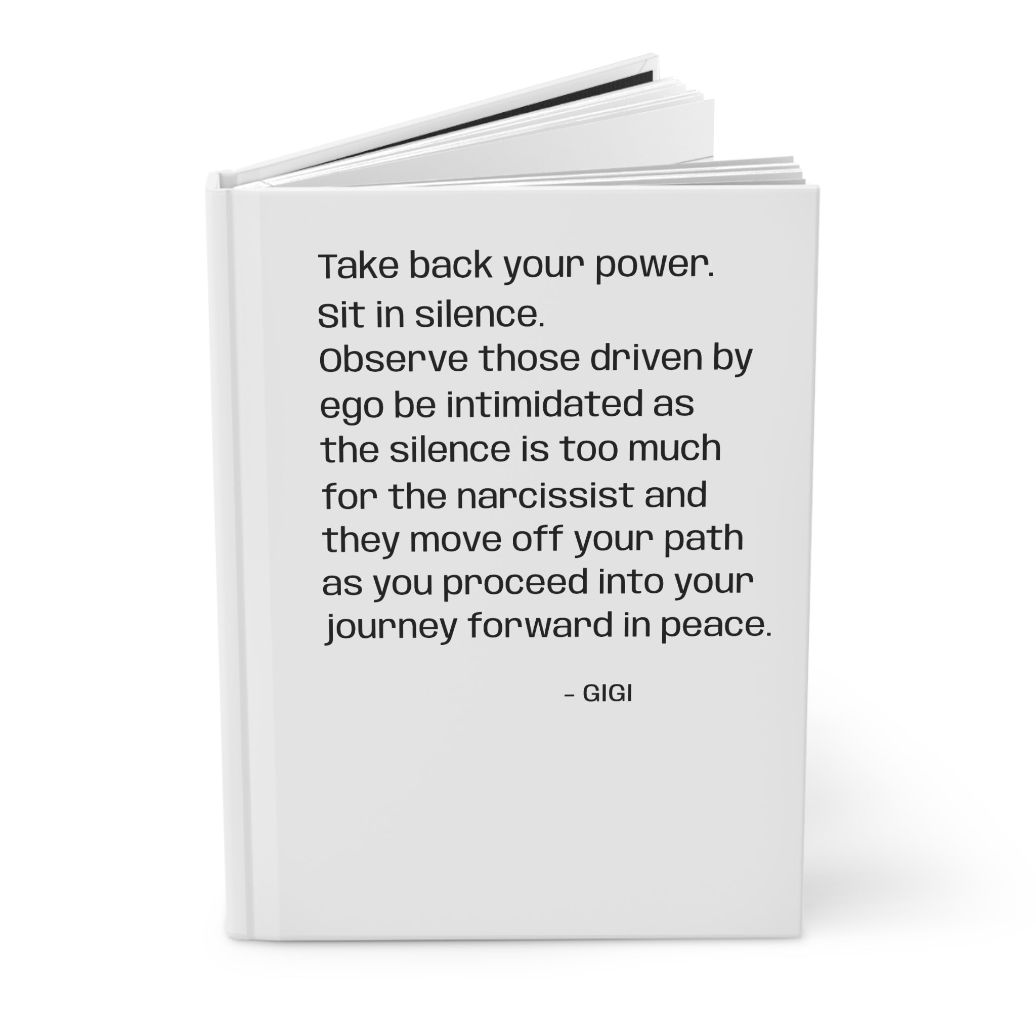 Hardcover Journal — "Take Back Your Power" Inspirational Quote Notebook