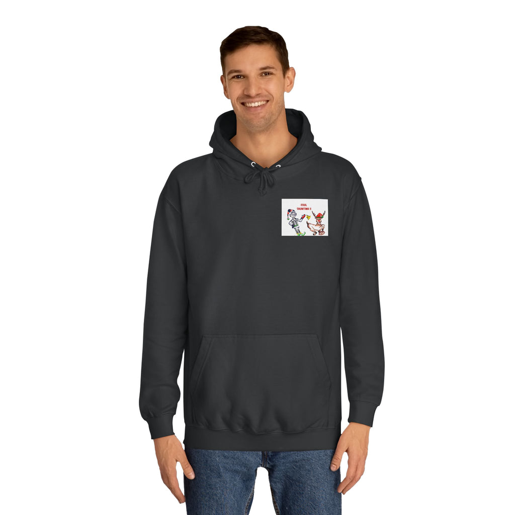 Holiday Hoodie — 'Foul! Taunting' Referee vs Reindeer Graphic Hoodie, exclusively designed by GIGI