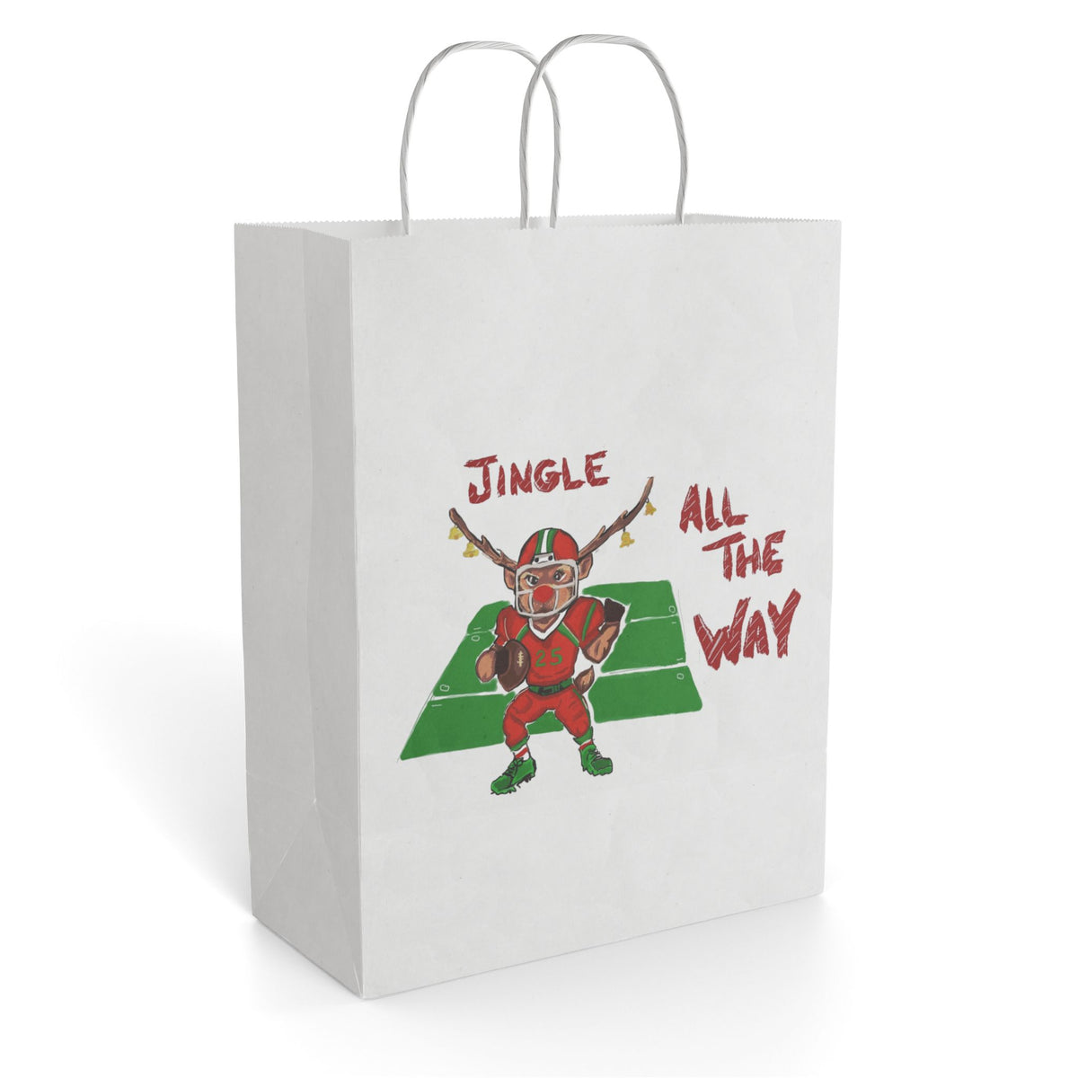 Jingle All the Way Football Gift Bag — Holiday Sports Gift Bag Exclusively by GIGI