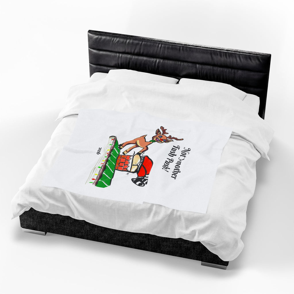 Not Another Tush Push! Velveteen Holiday Throw Blanket (2026) by GIGI