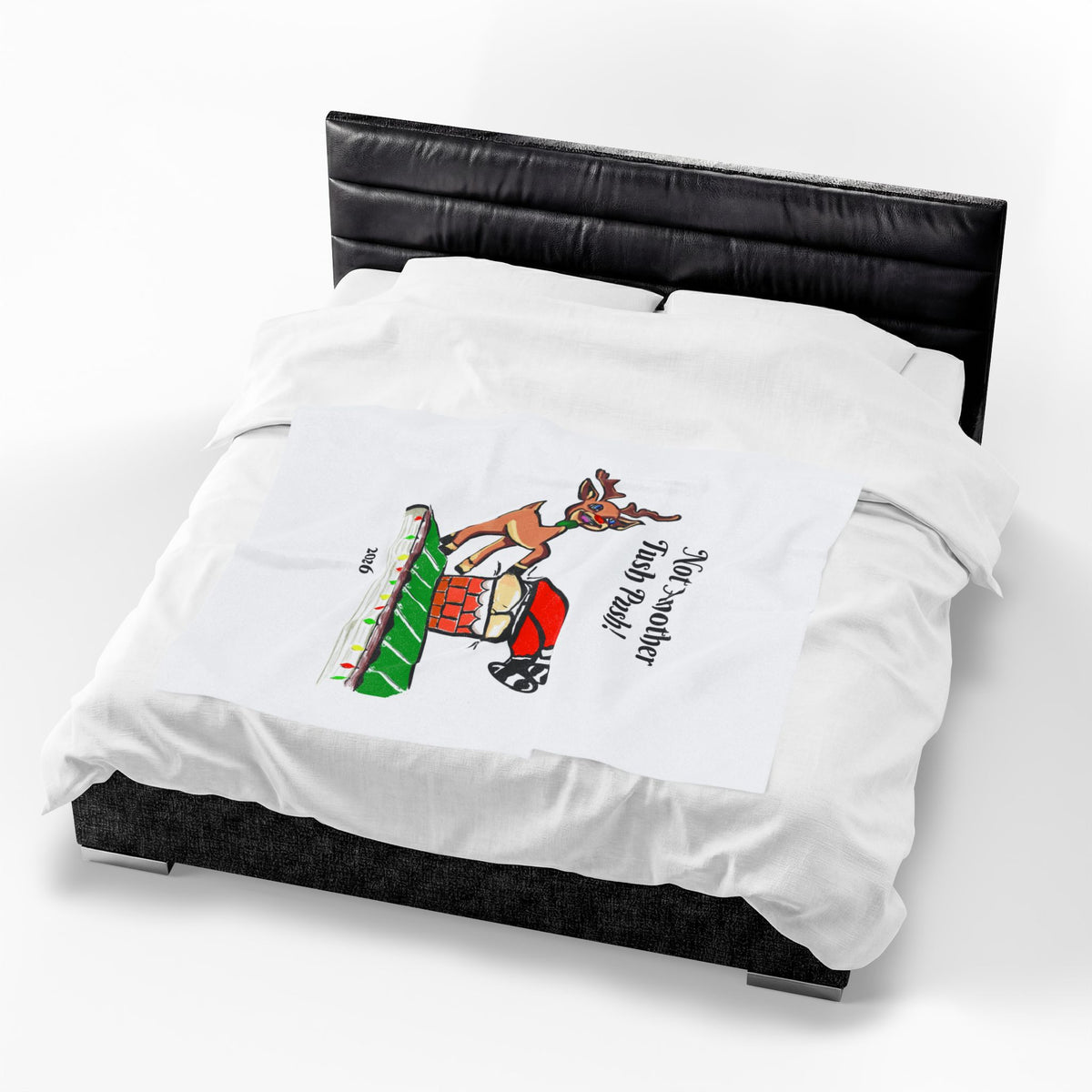 Not Another Tush Push! Velveteen Holiday Throw Blanket (2026) by GIGI