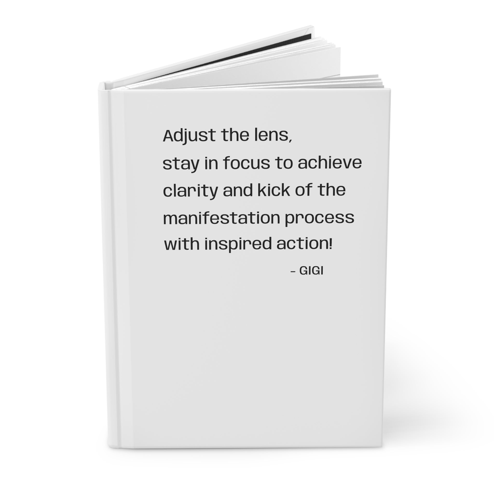 Hardcover Journal — "Adjust the lens, stay in focus" Inspirational Manifestation Notebook