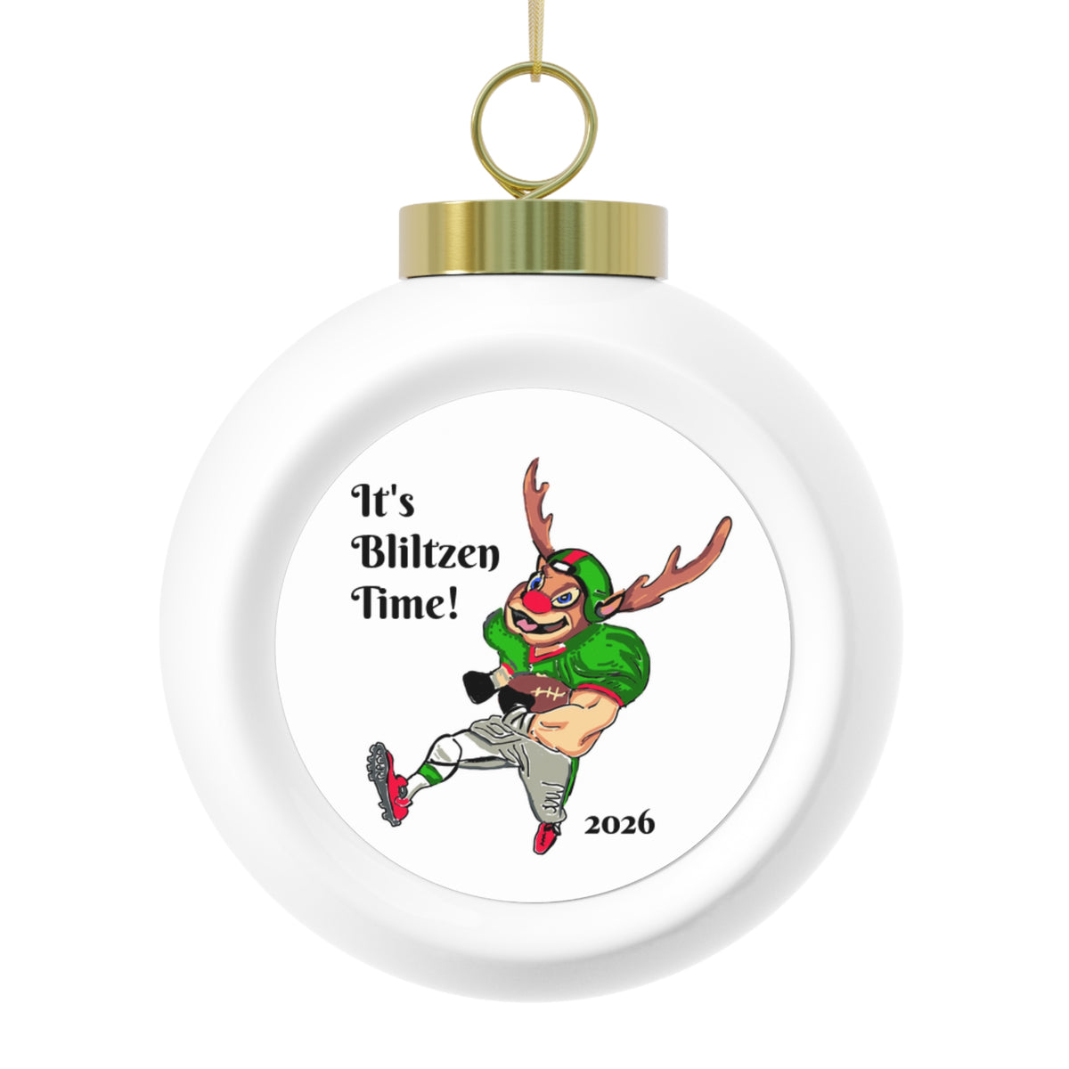 It’s Blitzen Time! A Christmas Ball Ornament 2026, Designed by GIGI