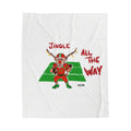 Velveteen Plush Blanket — "Jingle All The Way" Football Christmas Throw (2026), exclusively by GIGI