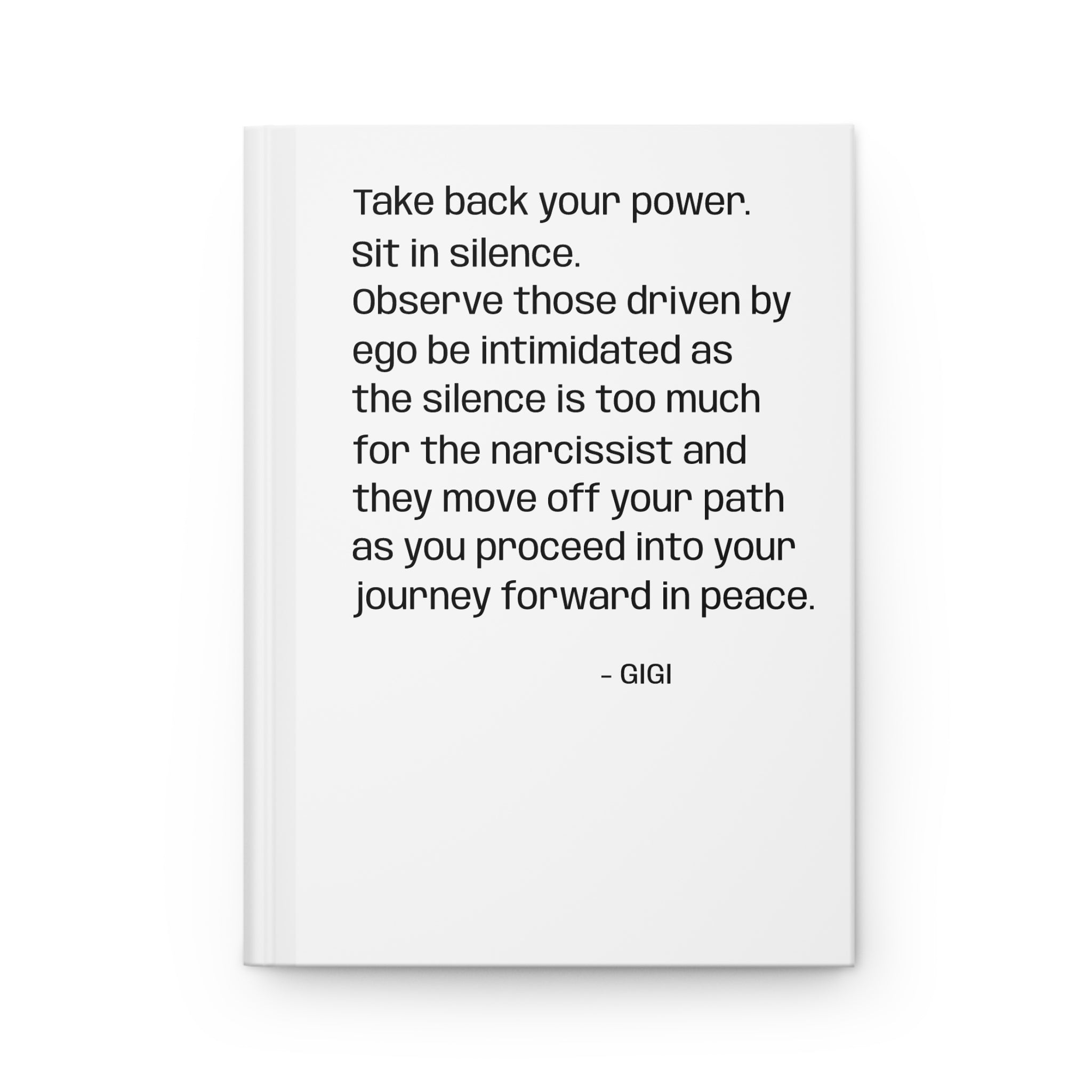 Hardcover Journal — "Take Back Your Power" Inspirational Quote Notebook