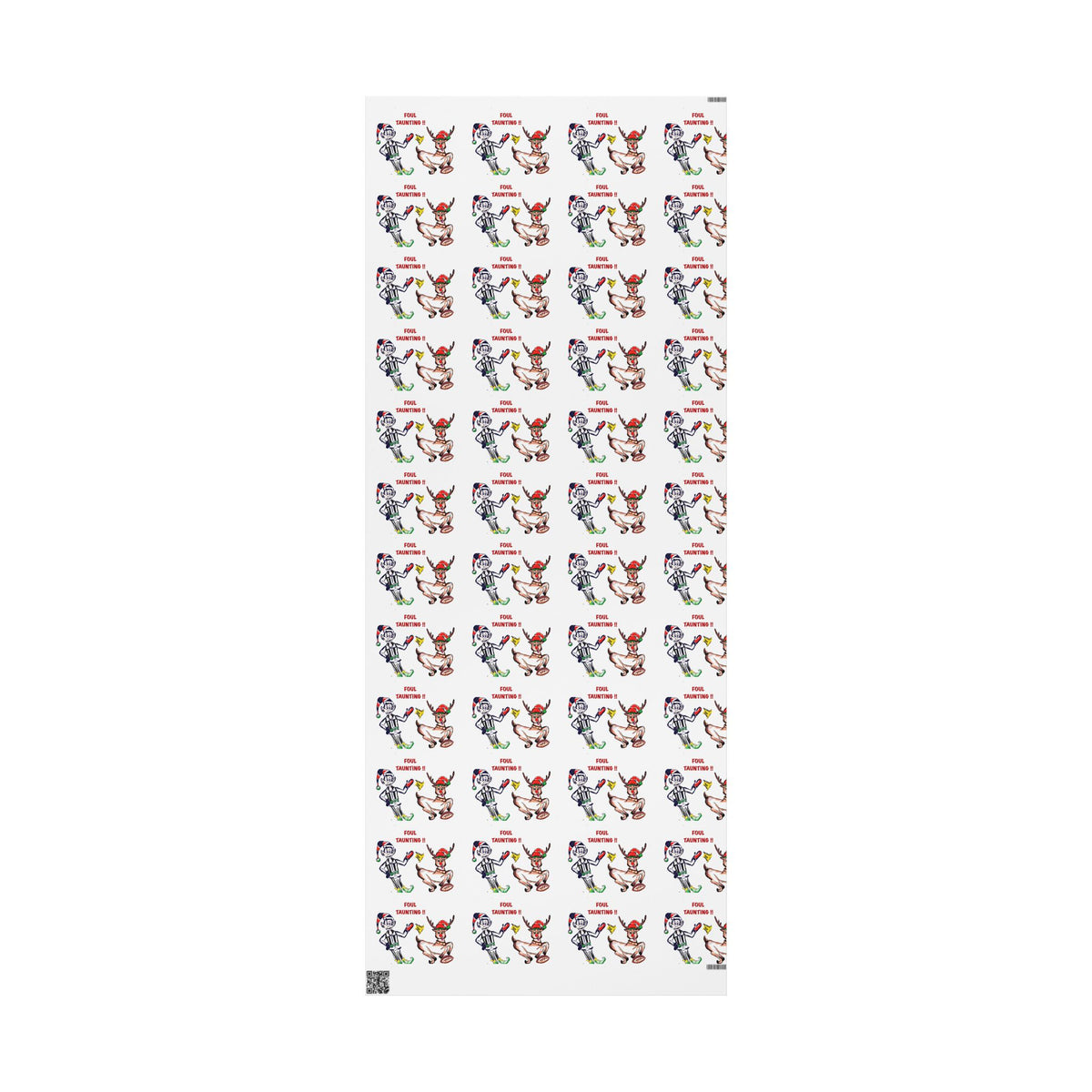 Wrapping Paper Roll — Funny Football Reindeer Games Pattern (Includes “Foul Taunting!!?” Text) by GIGI