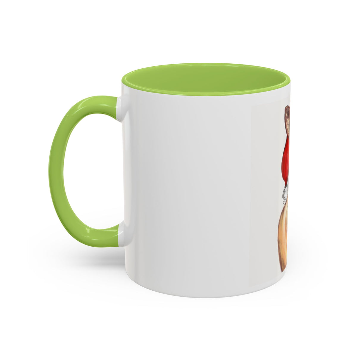 "Vixen" Reindeer Christmas Coffee Mug Designed by GIGI— Festive Santa Hat Accent Mug (11/15oz)