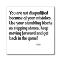 Inspirational Quote Magnet — "You are not disqualified..." Refrigerator Motivational Reminder