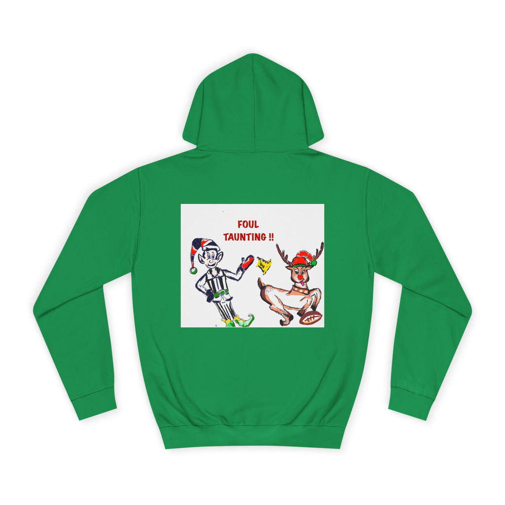Holiday Hoodie — 'Foul! Taunting' Referee vs Reindeer Graphic Hoodie, exclusively designed by GIGI