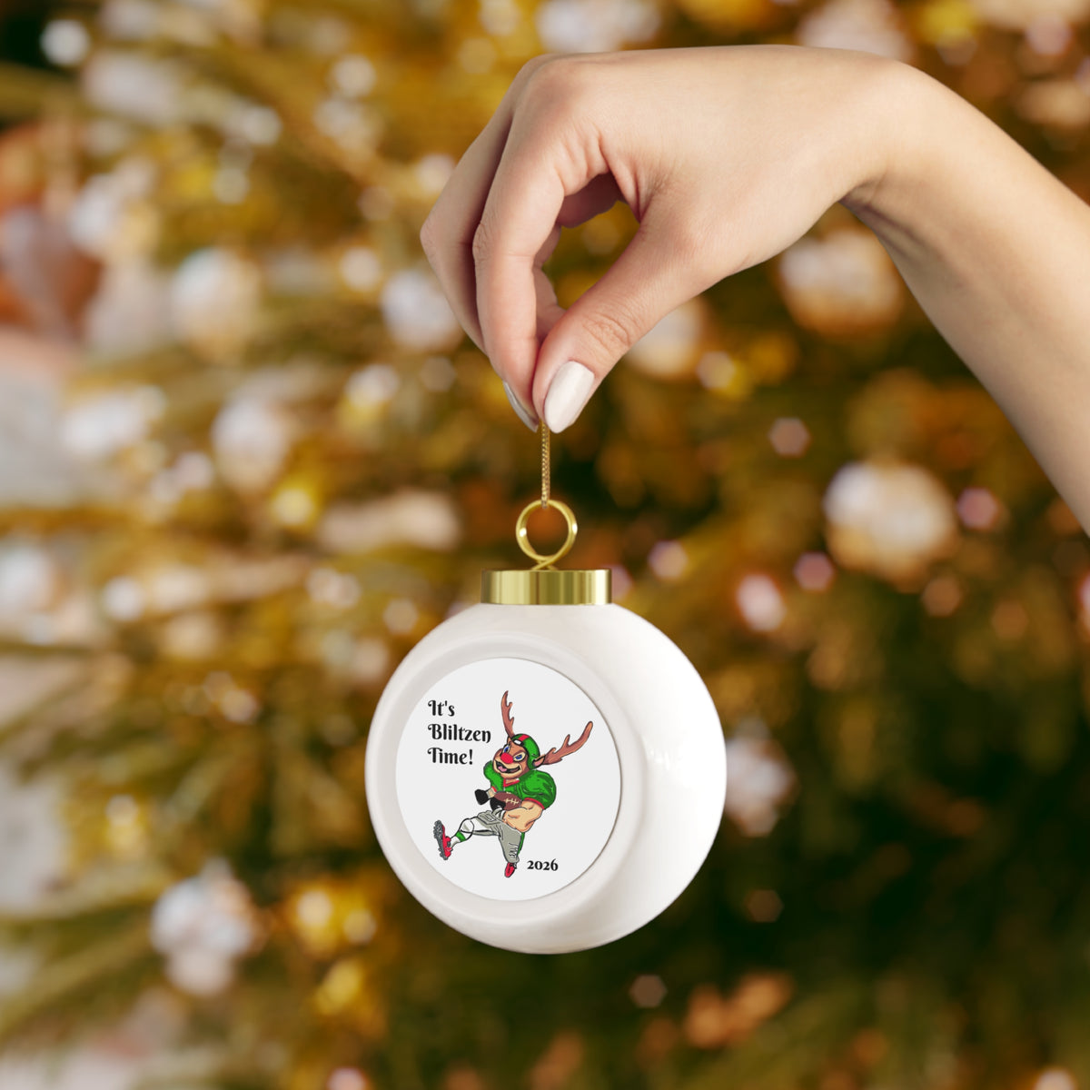 It’s Blitzen Time! A Christmas Ball Ornament 2026, Designed by GIGI